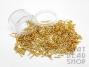 Silver Lined Gold Twisted Bugle Beads 8mm